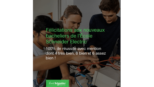 Résultats des Examens 2023 du BAC STI2D du Lycée Schneider Electric - 100% de réussite